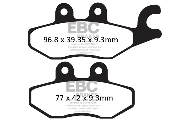 EBC - EBC Double-H Sintered Scooter Pad Set (SFA418HH)