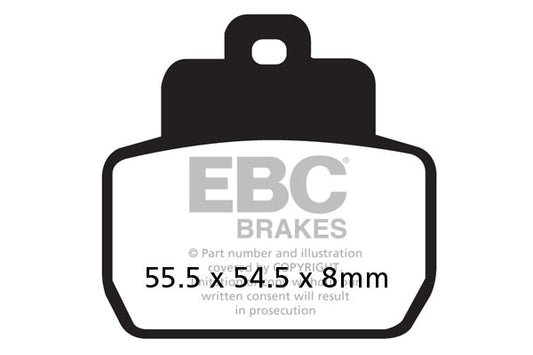 EBC - EBC Double-H Sintered Scooter Pad Set (SFA425HH)