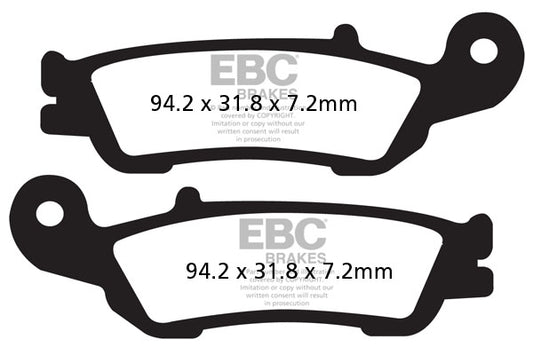 EBC - EBC MXS Formula MX Race Pad Set With Pins (MXS450)