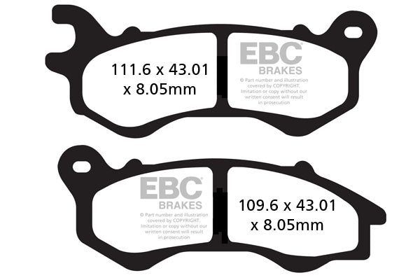 EBC - EBC Double-H Sintered Scooter Pad Set (SFA603HH)