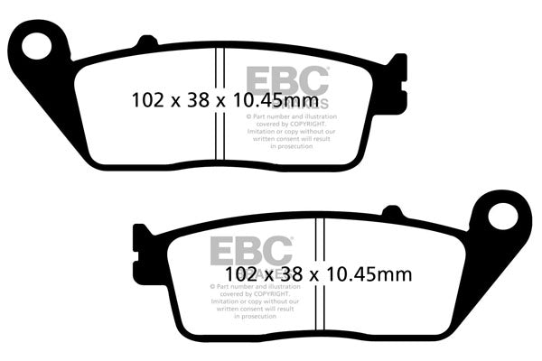 EBC - EBC Double-H Sintered Scooter Pad Set (SFA608HH)