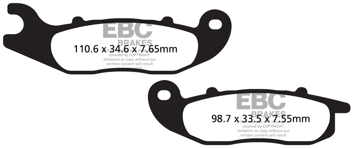 EBC - EBC Double-H Sintered Scooter Pad Set (SFA693HH)