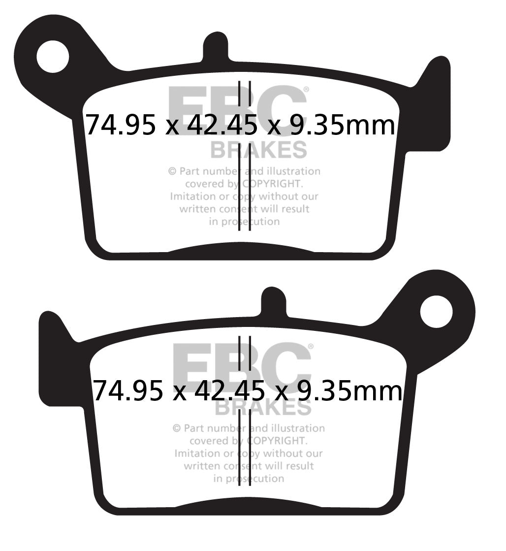 EBC - EBC Double-H Sintered Sportbike Pad Set (FA697HH)