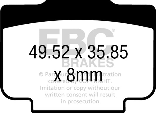 EBC - Race Use Only - Sintered GPFAX Compound Race Pad (GPFAX730HH)