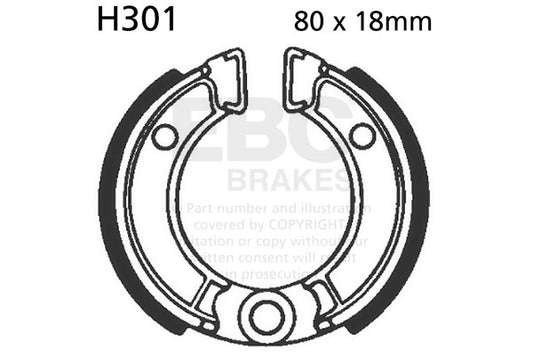 EBC - EBC Brake Shoe Set (H301)