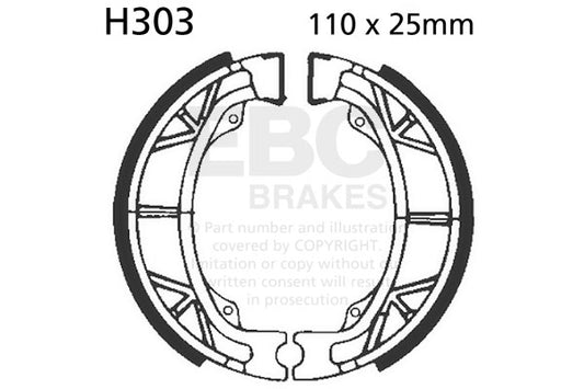 EBC - EBC Brake Shoe Set (H303)