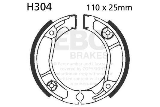 EBC - EBC Brake Shoe Set (H304)