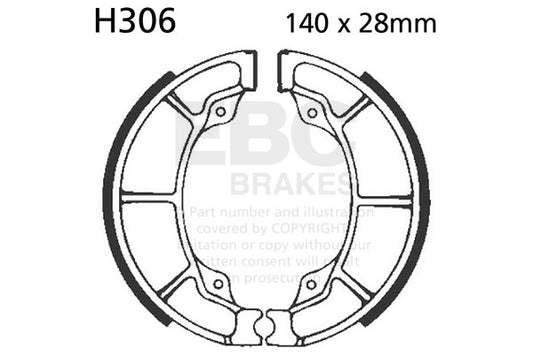 EBC - EBC Brake Shoe Set (H306)