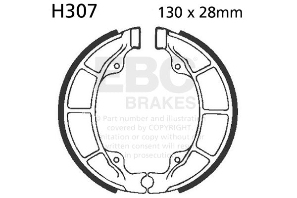 EBC - EBC Brake Shoe Set (H307)