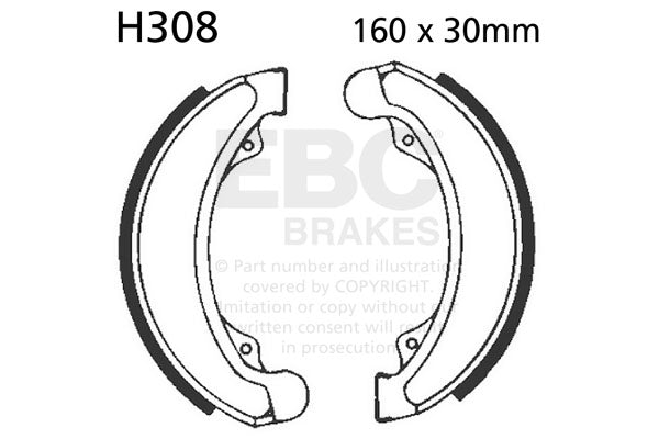 EBC - EBC Brake Shoe Set (H308)