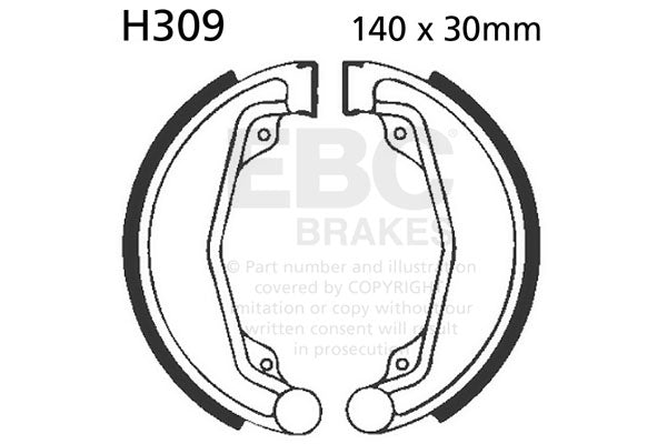 EBC - EBC Brake Shoe Set (H309)