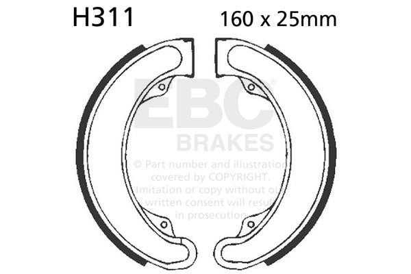 EBC - EBC Brake Shoe Set (H311)