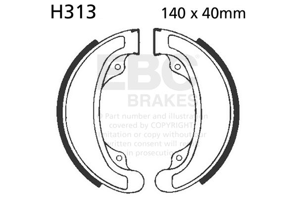 EBC - EBC Brake Shoe Set (H313)