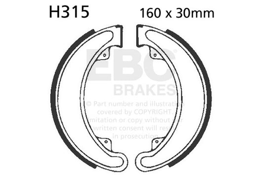 EBC - EBC Brake Shoe Set (H315)