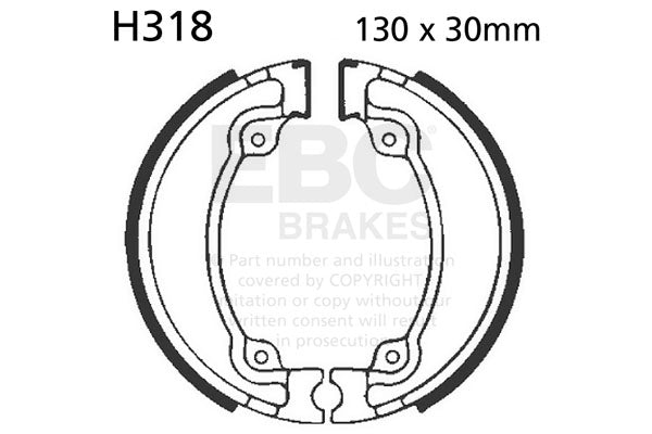 EBC - EBC Brake Shoe Set (H318)