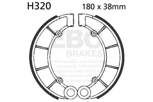 EBC - EBC Brake Shoe Set (H320)