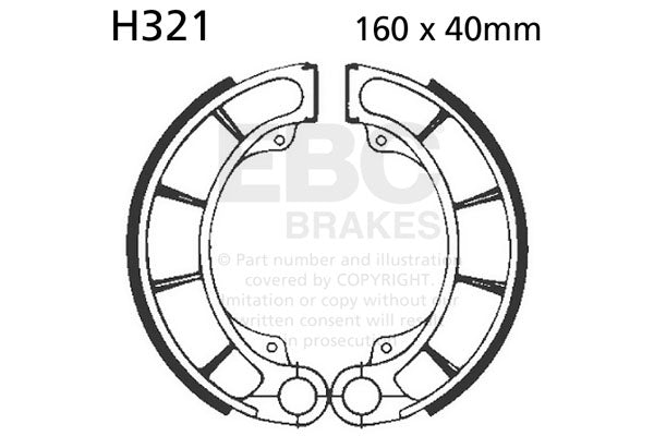 EBC - EBC Brake Shoe Set (H321)