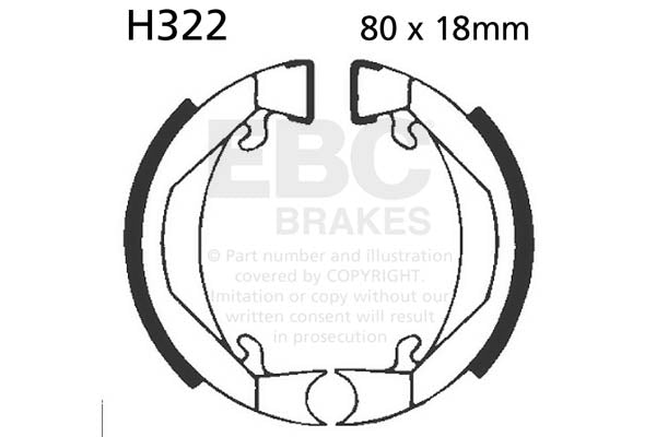 EBC - EBC Brake Shoe Set (H322)