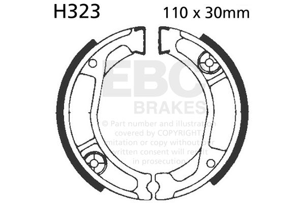 EBC - EBC Brake Shoe Set (H323)