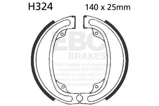 EBC - EBC Brake Shoe Set (H324)