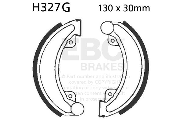 EBC - EBC Grooved Brake Shoe Set (H327G)