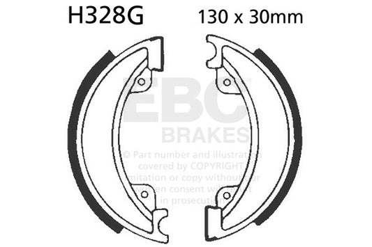 EBC - EBC Grooved Brake Shoe Set (H328G)