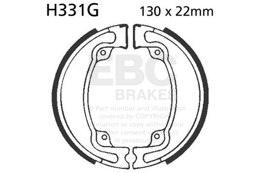 EBC - EBC Grooved Brake Shoe Set (H331G)