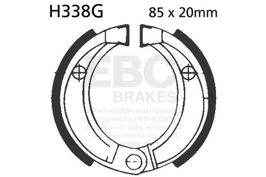 EBC - EBC Grooved Brake Shoe Set (H338G)