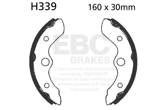 EBC - EBC Brake Shoe Set (H339)