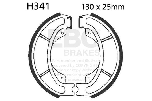 EBC - EBC Brake Shoe Set (H341)