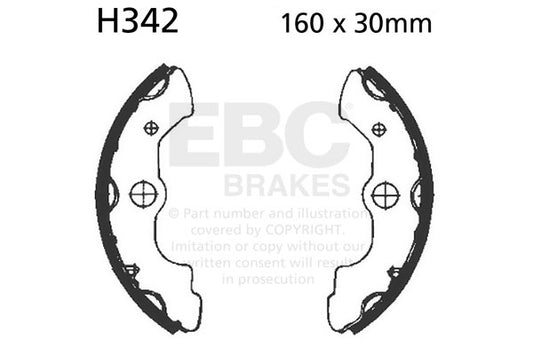 EBC - EBC Brake Shoe Set (H342)