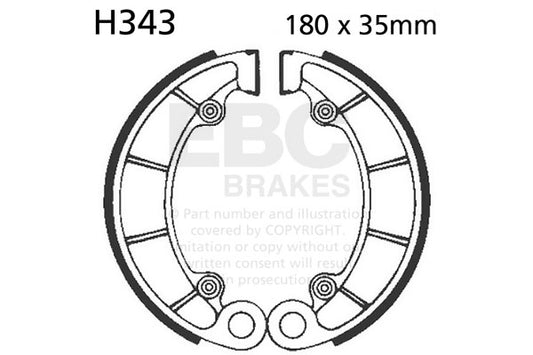 EBC - EBC Brake Shoe Set (H343)