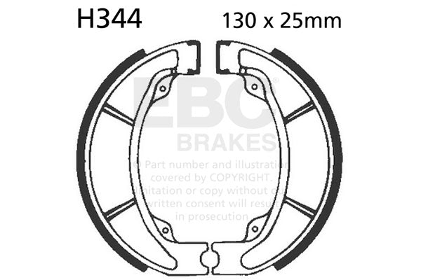 EBC - EBC Brake Shoe Set (H344)