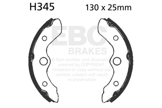 EBC - EBC Brake Shoe Set (H345)