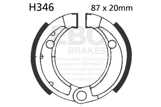 EBC - EBC Brake Shoe Set (H346)