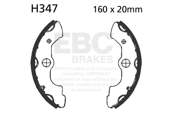 EBC - EBC Brake Shoe Set (H347)