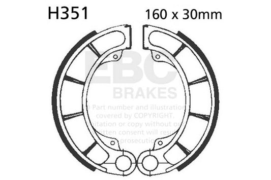 EBC - EBC Brake Shoe Set (H351)