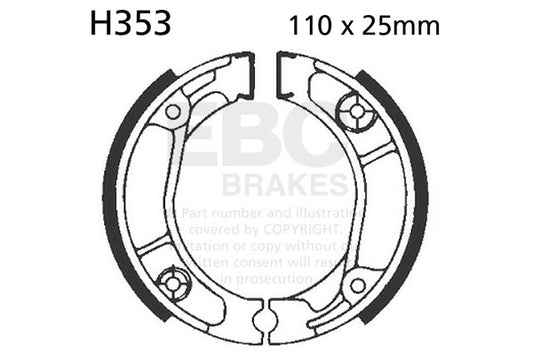 EBC - EBC Brake Shoe Set (H353)