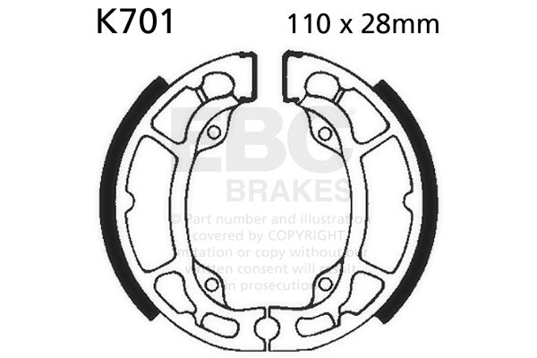 EBC - EBC Brake Shoe Set (K701)