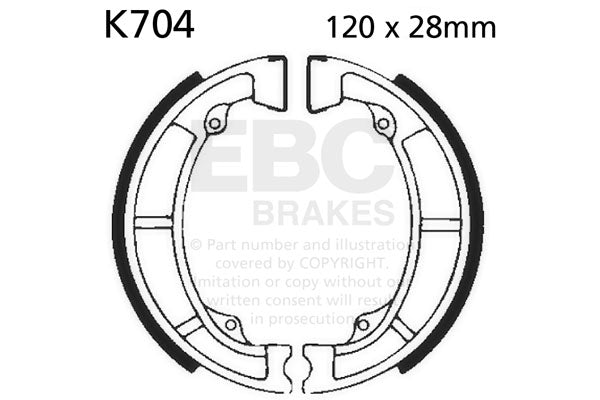 EBC - EBC Brake Shoe Set (K704)