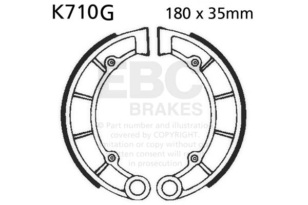 EBC - EBC Grooved Brake Shoe Set (K710G)