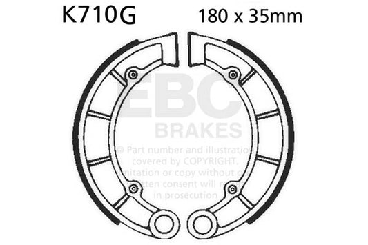 EBC - EBC Grooved Brake Shoe Set (K710G)