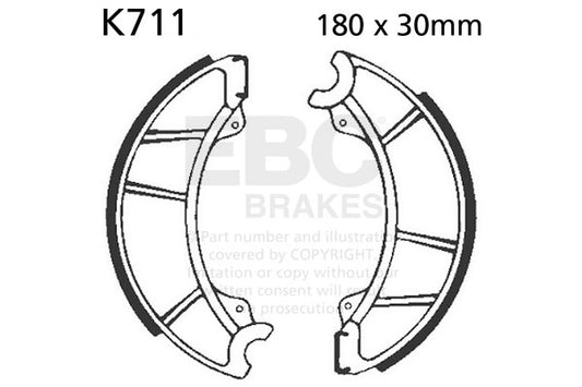 EBC - EBC Brake Shoe Set (K711)