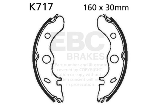 EBC - EBC Brake Shoe Set (K717)