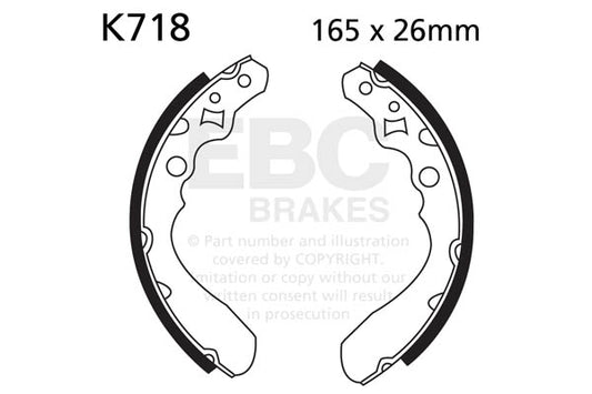 EBC - EBC Brake Shoe Set (K718)