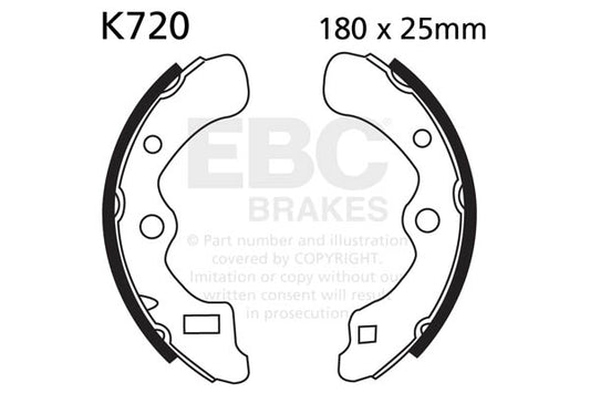 EBC - EBC Brake Shoe Set (K720)