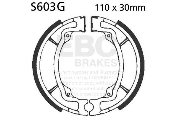 EBC - EBC Grooved Brake Shoe Set (S603G)