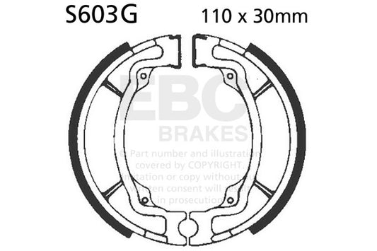 EBC - EBC Grooved Brake Shoe Set (S603G)