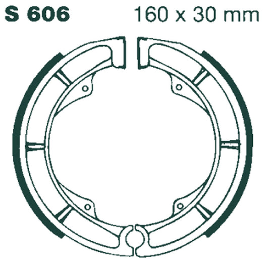 EBC - EBC Grooved Brake Shoe Set (S606G)