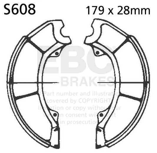 EBC - EBC Brake Shoe Set (S608)